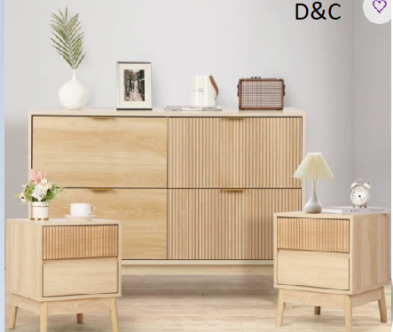 3 Piece Bedroom Set (Nightstand And Chest Of Dresser)
