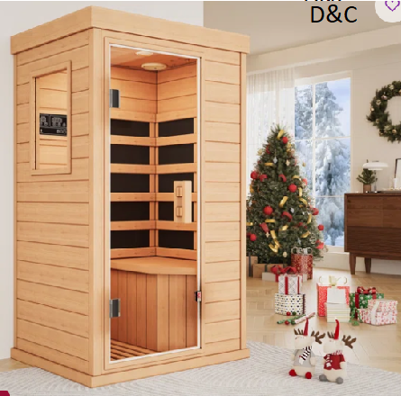 Mini Sauna, Low Emf Far Infrared Sauna, Home Spa Sauna With Bluetooth Speakers