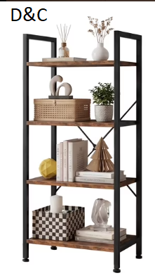 EDX Bookcase, 4 Tier Book Shelf, Storage Shelf
