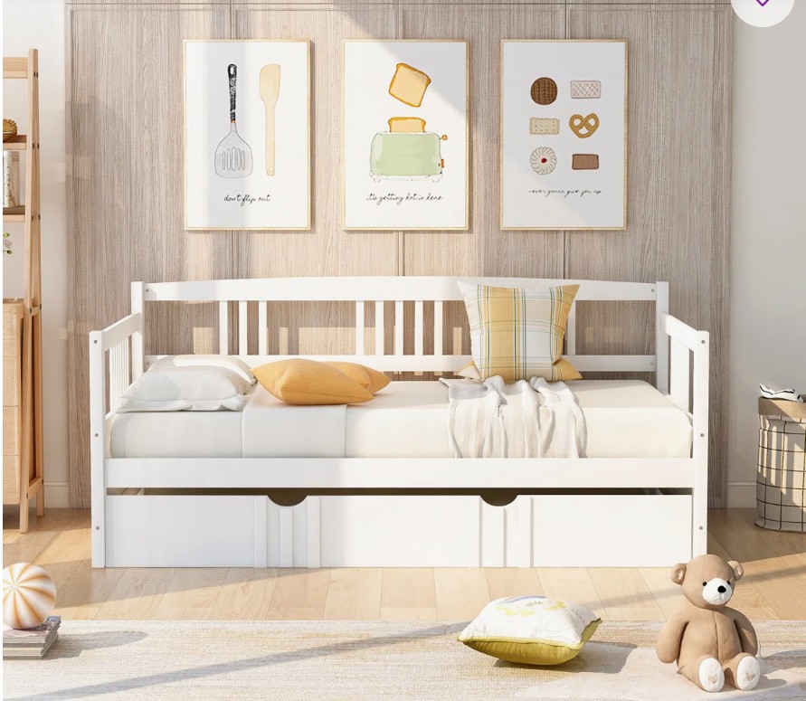 Safak Solid Wood Daybed with Trundle