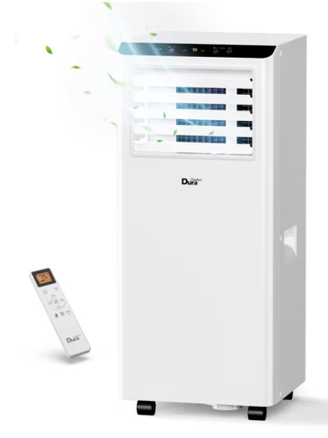 DuraComfort 8500 BTU Portable Air Conditioner, 3-in-1 AC Unit, Dehumidifier, Fan, Remote, Timer, for Room up to 230 Sq.Ft