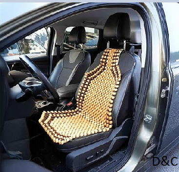 Zone Tech SE0033 Wood Beaded Seat Cushion 2-Pack Natural