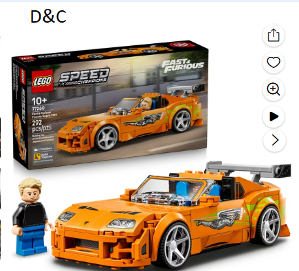 LEGO Speed Champions The Fast and The Furious Toyota Supra MK4 – Building Toy 