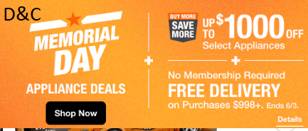 HomeDepot Memorial Day Sale is live