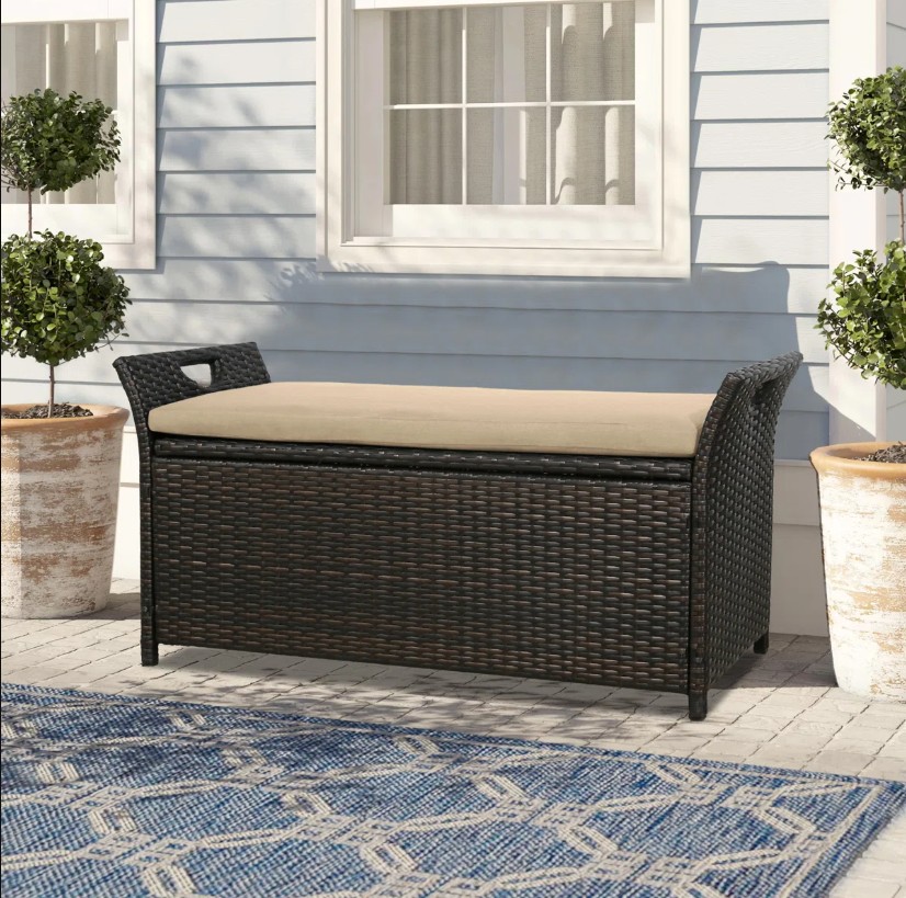 Pape Powder Coated Steel Outdoor Bench