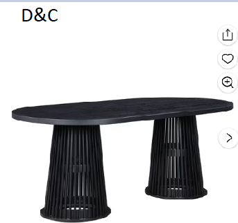 Beautiful by Drew Oval Dining Table, Rich Black