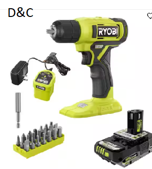 ONE+ 18V Cordless 3/8 in. Drill/Driver Kit with (1) 2.0 Ah Battery, Charger & 28-Piece Screwdriving Driving Bit Set