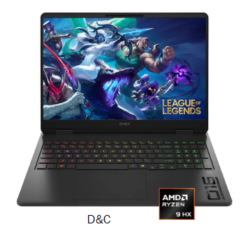 Laptop – AMD Ryzen 9 8940HX 2025 – 32GB DDR5 Memory – NVIDIA GeForce RTX 5060 – 1TB SSD – Shadow Black