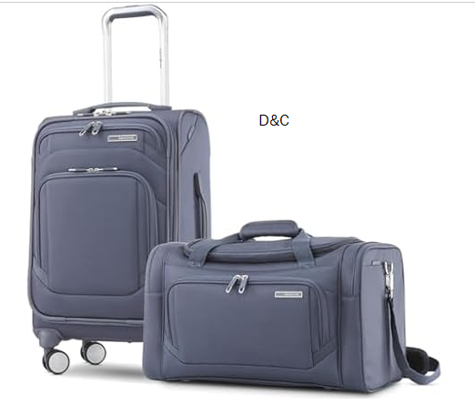 Samsonite Ascentra Softside Luggage, 2-Piece Set (Duffel/19 inch Carry-on), Slate
