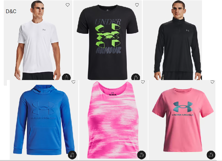 UnderArmour Extra 30%, 40%, or 50% off select items + outlet styles with code MDW