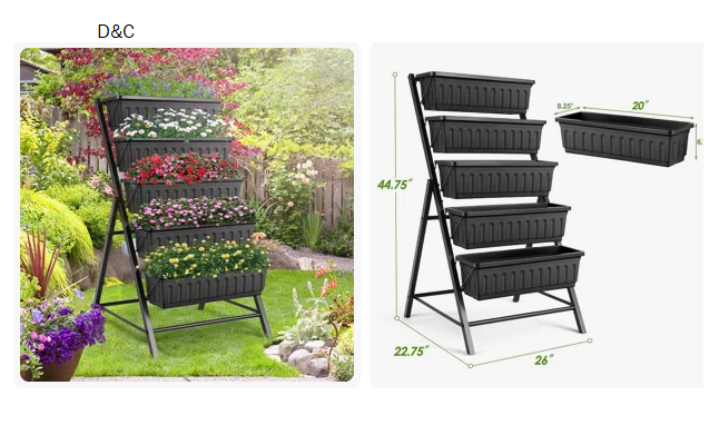 Denishia 5-Tier Vertical Raised Garden Bed