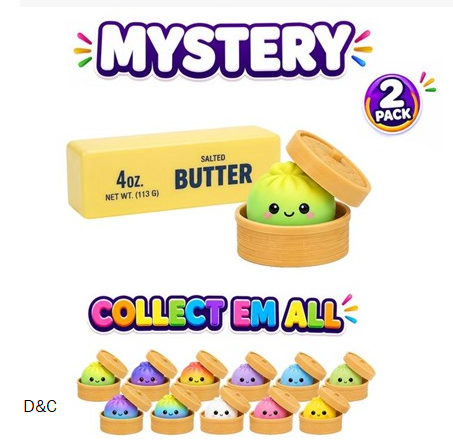 Twilight 2-Piece Squishy Slow Rising Sensory Stress Relief Fidget Toy Set For Kids, Teens & Adults (Dumpling + Butter)