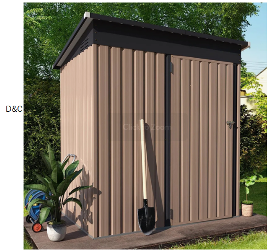 5 ft. W x 3 ft. D Metal Lean-To Storage Shed
