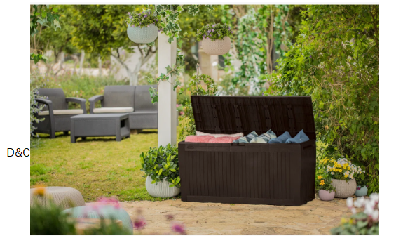 Keter Comfy 71 Gallon Durable Resin Outdoor Storage and Organization Deck Box Ideal For Garden Patio Furniture and Supplies (Choose Color)