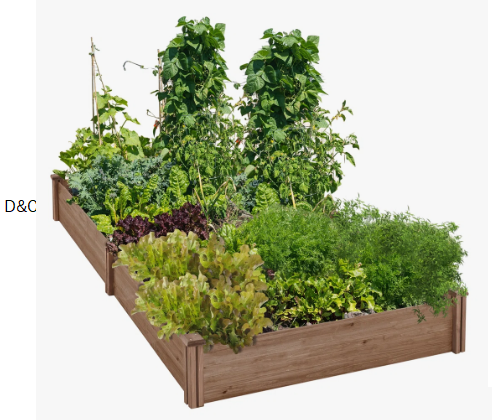 Cisbrough Multi-sized Outdoor Fir Wood Elevated Planter Box for Yard