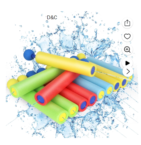 12 Pack Water Blaster Super Soaker Blaster Set for Kids Adult, 30ft Water Blaster with Plastic Handle, Perfect Water Toy for Outdoor Swimming Pool Beach