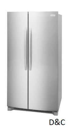 Frigidaire – 36 in. Wide 26 Cu. Ft. Standard Depth Side-by-Side Refrigerator