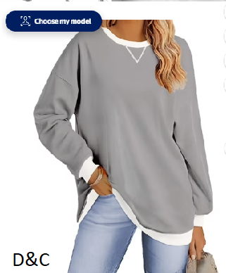 Fantaslook Color Block Sweatshirts for Women Crewneck Long Sleeve Oversized Pullover Tops Casual Fall Outfits