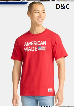 American Giant Unisex Tee Shirt, Men’s Sizes XS-3XL