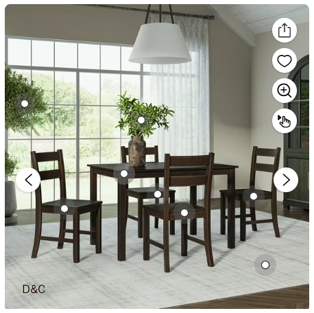 Mainstays Albany Lane 3-Piece Outdoor Bistro Set, Folding Chairs & Glass Table, Black