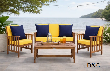 Delosreyes 4 Piece Sofa Seating Group with Cushions