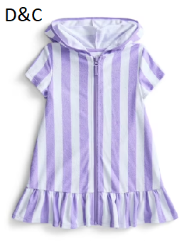 Wonder Nation Girls Terry Towel Swimsuit Coverup Dress with UPF 50+, Sizes 4-18 & Plus
