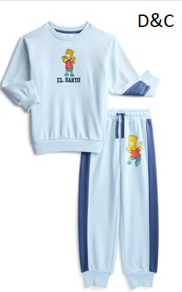 The Simpsons Boys El Barto Fleece Crewneck and Pants, 2-Piece Set, Sizes 4-12