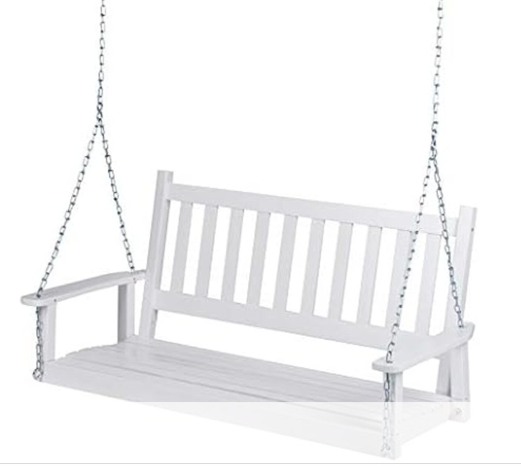 Shine Company 4216 Maine 54″ Wood Porch Swing with Chains