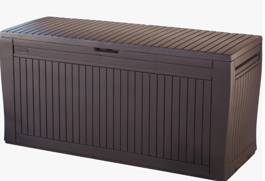 Keter Comfy 71 Gallon Durable Resin Outdoor Storage and Organization Deck Box Ideal For Garden Patio Furniture and Supplies (Choose Color)