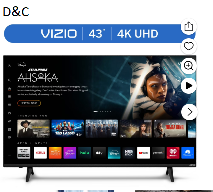 VIZIO 43″ Class 4K LED HDR Smart TV (V4K43M-08)