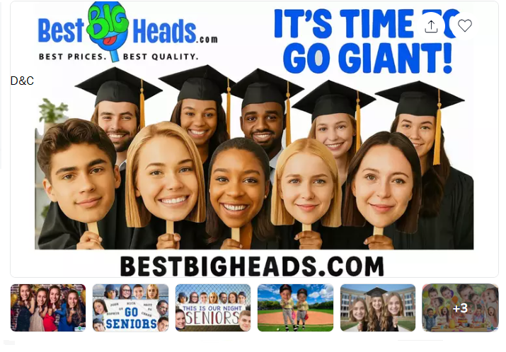 12×18″ Custom Big Head Cutouts on a Stick from Best Big Heads – Save Up to 78%