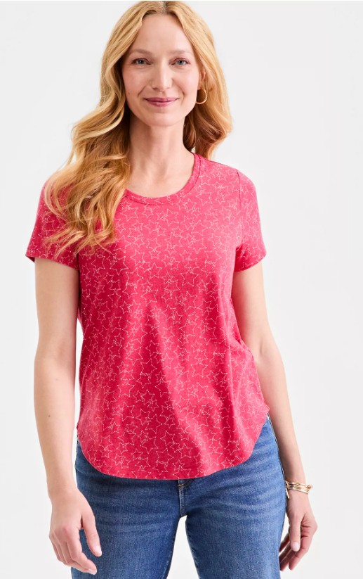 Women’s Printed Short-Sleeve Crewneck T-Shirt