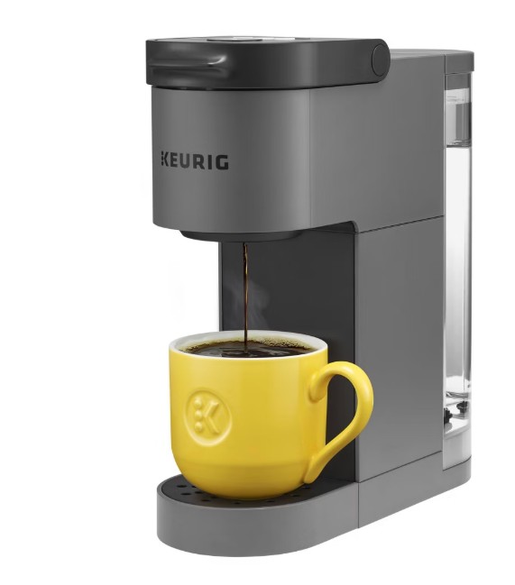 Keurig K-Mini Go Single-Serve K-Cup Pod Coffee Maker Gray: Compact Electric Brewer, 12 oz Capacity, Uses K-Cups & Pods