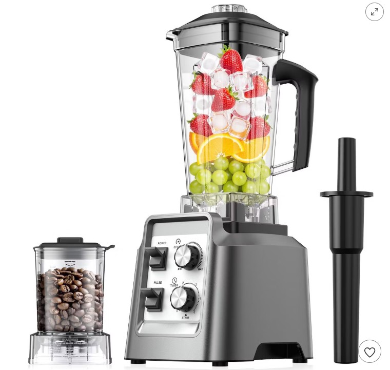 Teendow Blender for Smoothies, 68oz Countertop Blender with 20oz Grinder Cup, 1800W High-Speed 28000 RPM Kitchen Blender, Ice Crushing & Frozen Fruit