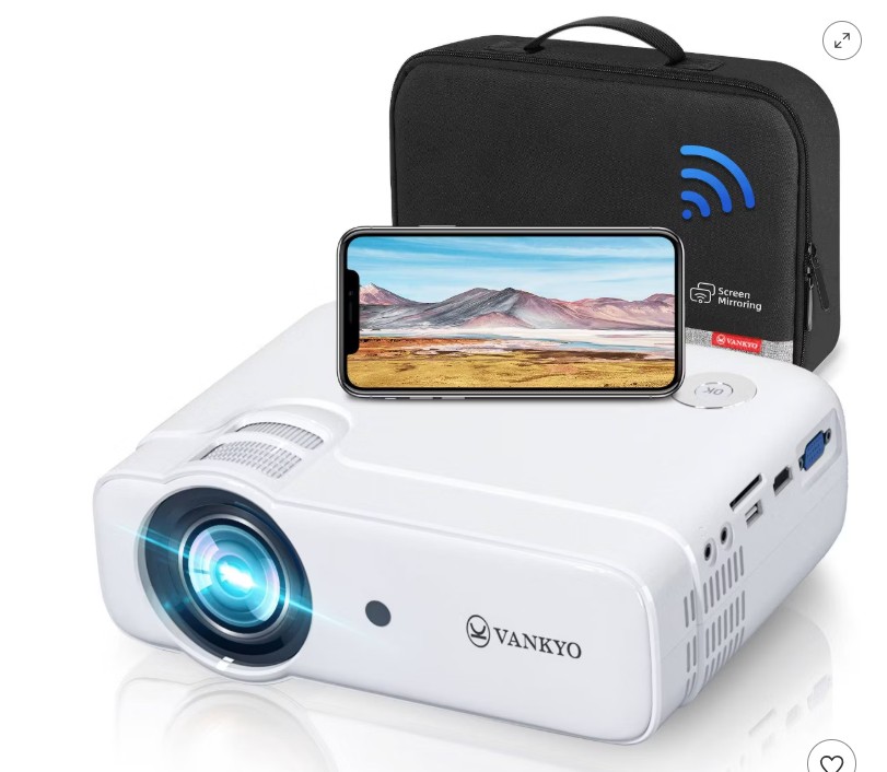 VANKYO Leisure D30T Mini Wi-Fi Projector: Portable with HDMI, 100 Lumens, Built-In Speaker
