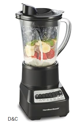 Hamilton Beach Wave Crusher Blender for Smoothies With 40 Oz Glass Jar and 14 Functions, Ice Sabre Blades & 700 Watts for Consistently Smooth Results, Black & Stainless Steel (54220)