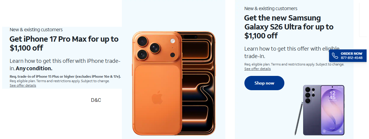 Phone deals at ATT