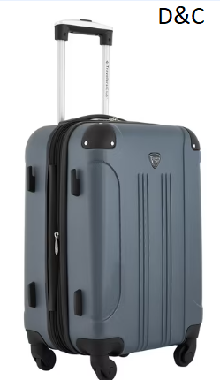 Travelers Club 20″ Hard Side Expandable Rolling Spinner Carry-on, Dark Slate