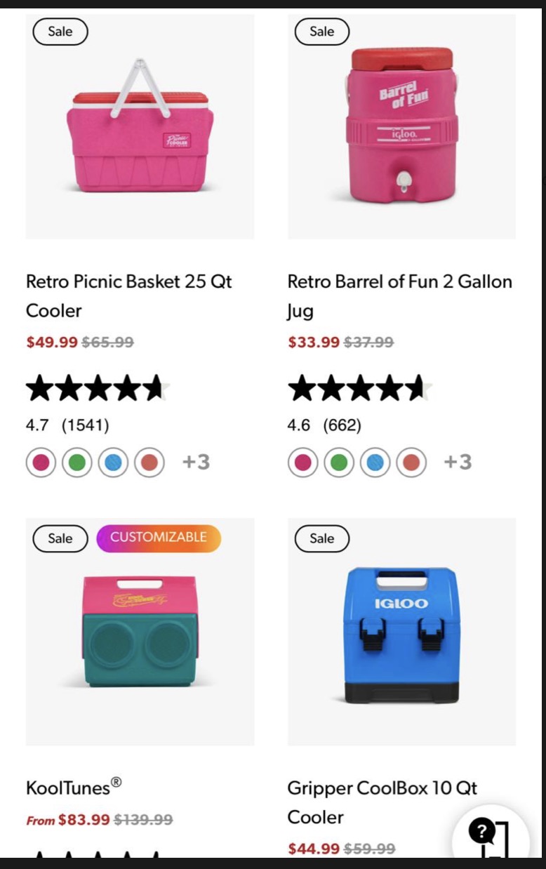 IGLOO Coolers & Drinkware on Sale