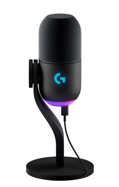 Logitech Yeti GX Wired Supercardioid Dynamic Gaming Microphone with LIGHTSYNC RGB Lights, Black