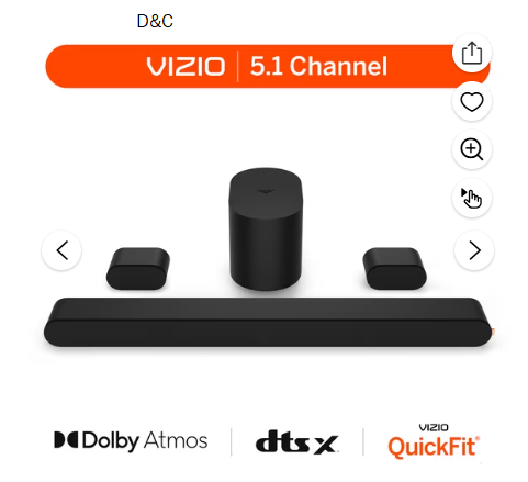 VIZIO 5.1 Soundbar SE with Dolby Atmos and DTS:X (NEW) SV510X-0806