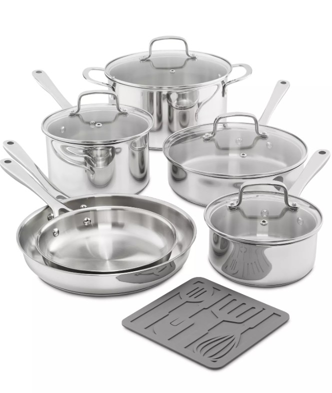 Stainless Steel 11-Pc. Cookware Set