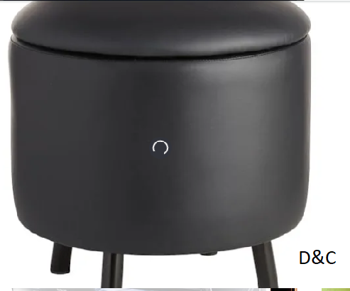 Andre Storage Ottoman, Black