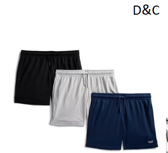 Athletic Works Boys Mesh Shorts, 3-Pack, Sizes 4-18 & Husky