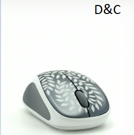Logitech Compact Wireless Mouse, Floral Gray, Walmart Exclusive