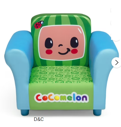CoComelon Upholstered Chair by Delta Children, Blue/Green