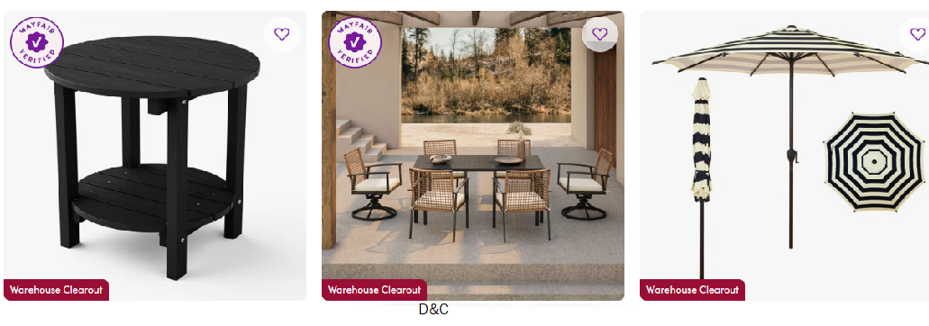 outdoor furniture clearance UP TO 35% OFF