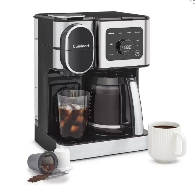 Cuisinart Coffee Center 2-in-1 12 Cup Carafe + Single Serve Coffee Maker Stainless Steel
