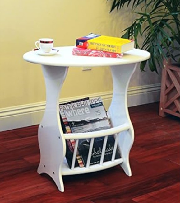 Frenchi Furniture Magazine Table, Finish: White