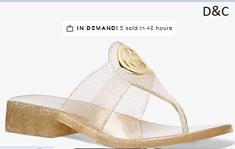 Michael Kors Hannah Glitter Jelly Thong Sandal